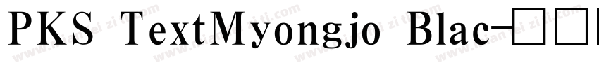PKS TextMyongjo Blac字体转换
